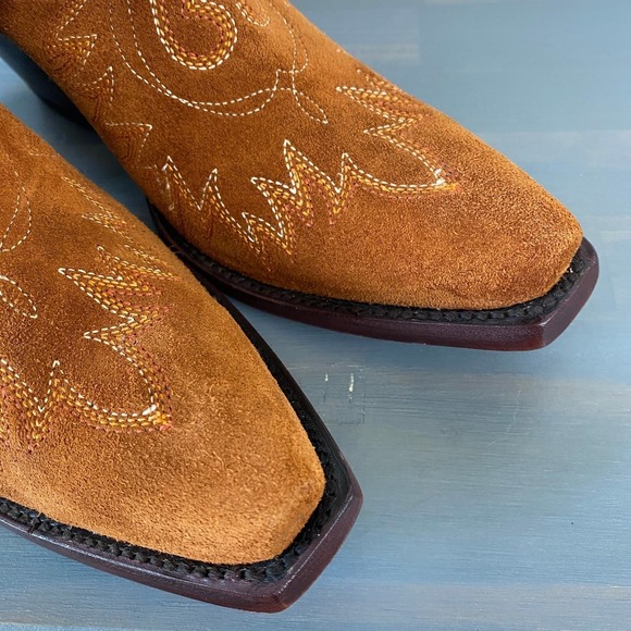 Ariat Women Dixon Western Suede Leather Ankle Boots Size 8.5B Cognac Cowgirl NEW - Picture 9 of 9